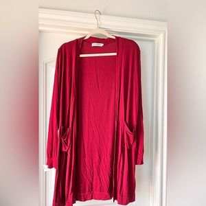 Wine Colored Long Cartigan